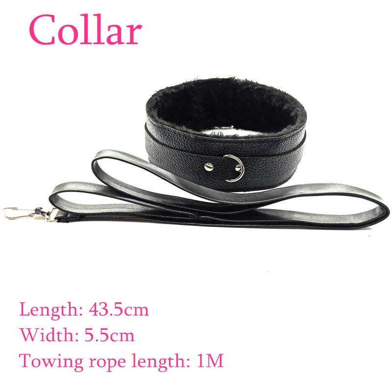 Sex Products BDSM Bondage Set Handcuffs Anal plug Tail