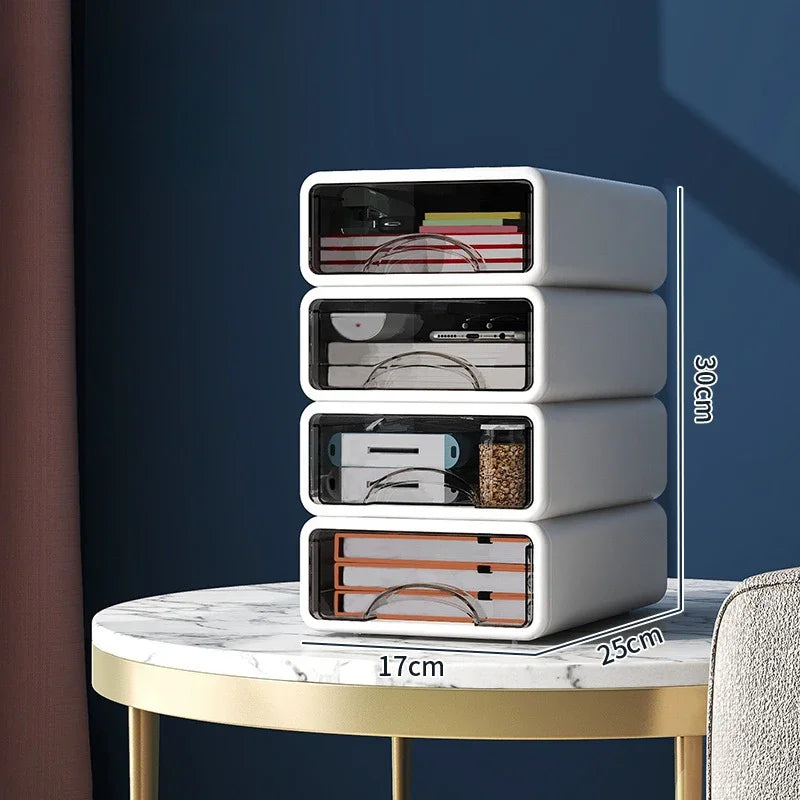Plastic Box Desktop Organizer Drawer Makeup Storage