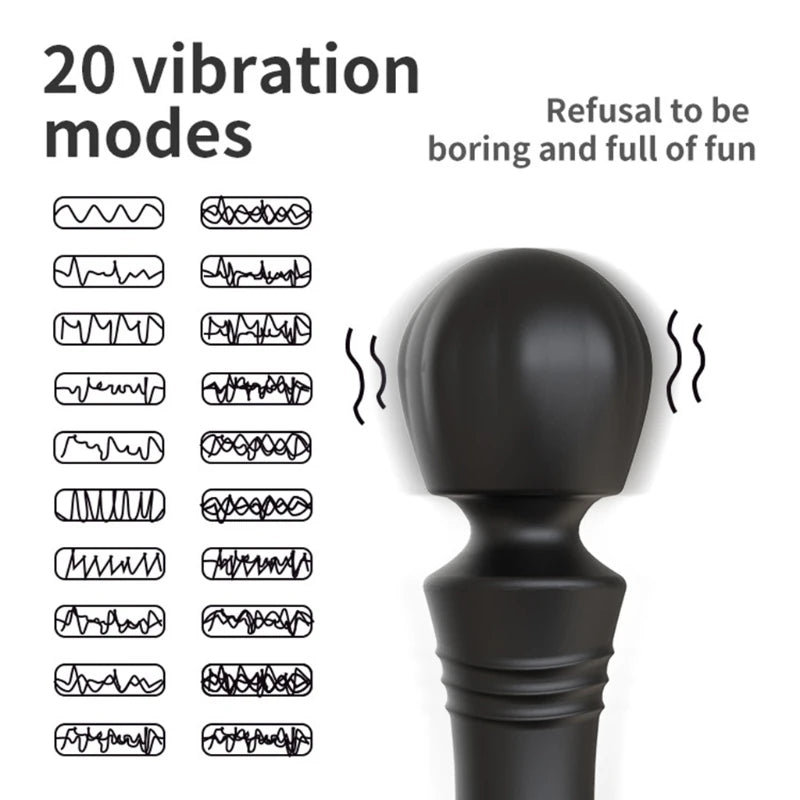 Vibrator Adult Sex Toys Vibrator Wand Massager Dual Waterproof Anal Dildo