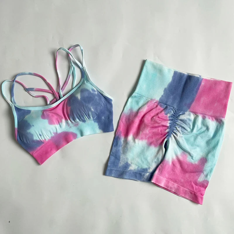 Mrs win Tie Dye Yoga Pants High Waist Leggings
