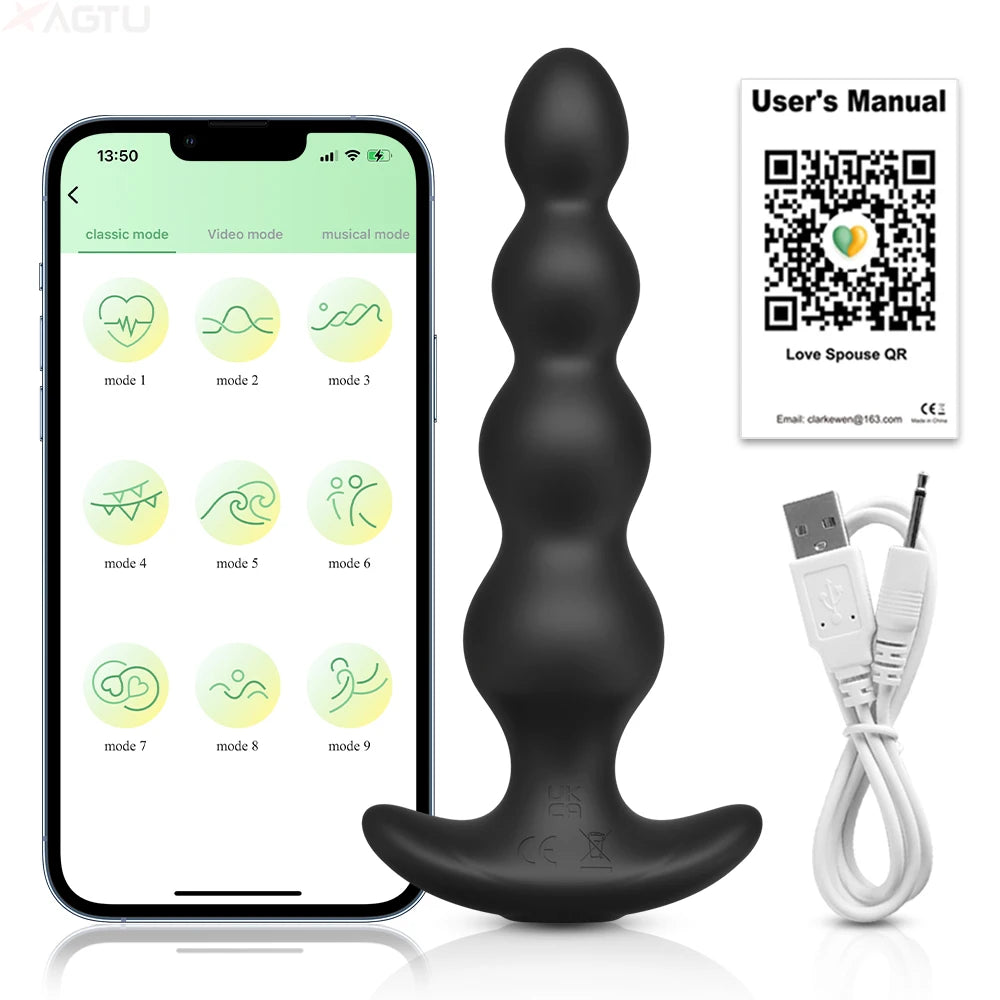 Wireless Remote Butt Plug Vibrating Adult Sex Toys for Women Male Gay