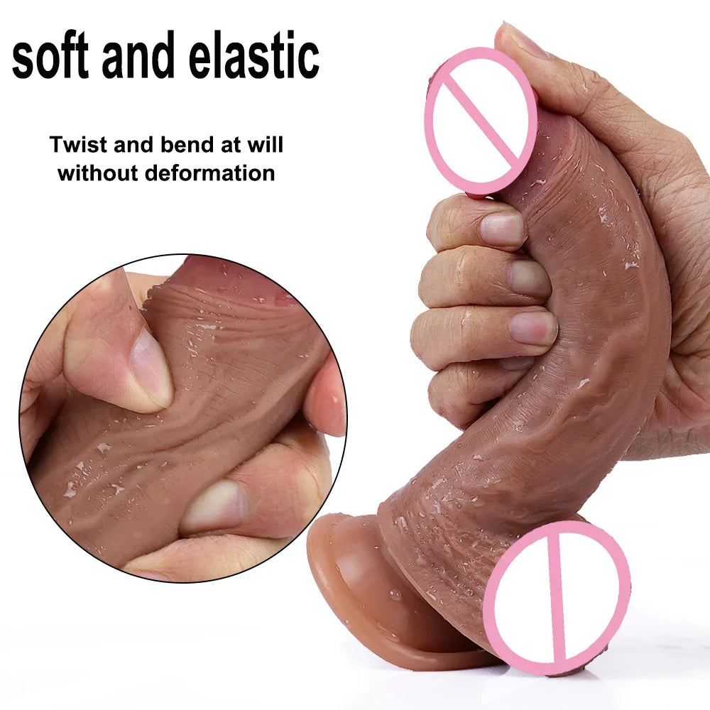 Realistic Cheap Dildo Soft Sexy Silicone Penis