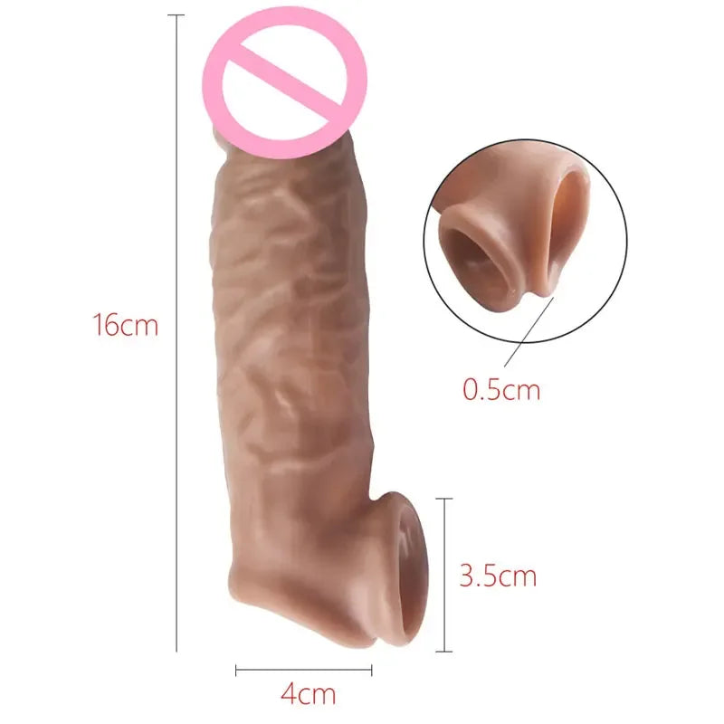 Lovers Penis Extension Ring Sleeve Reusable Penis