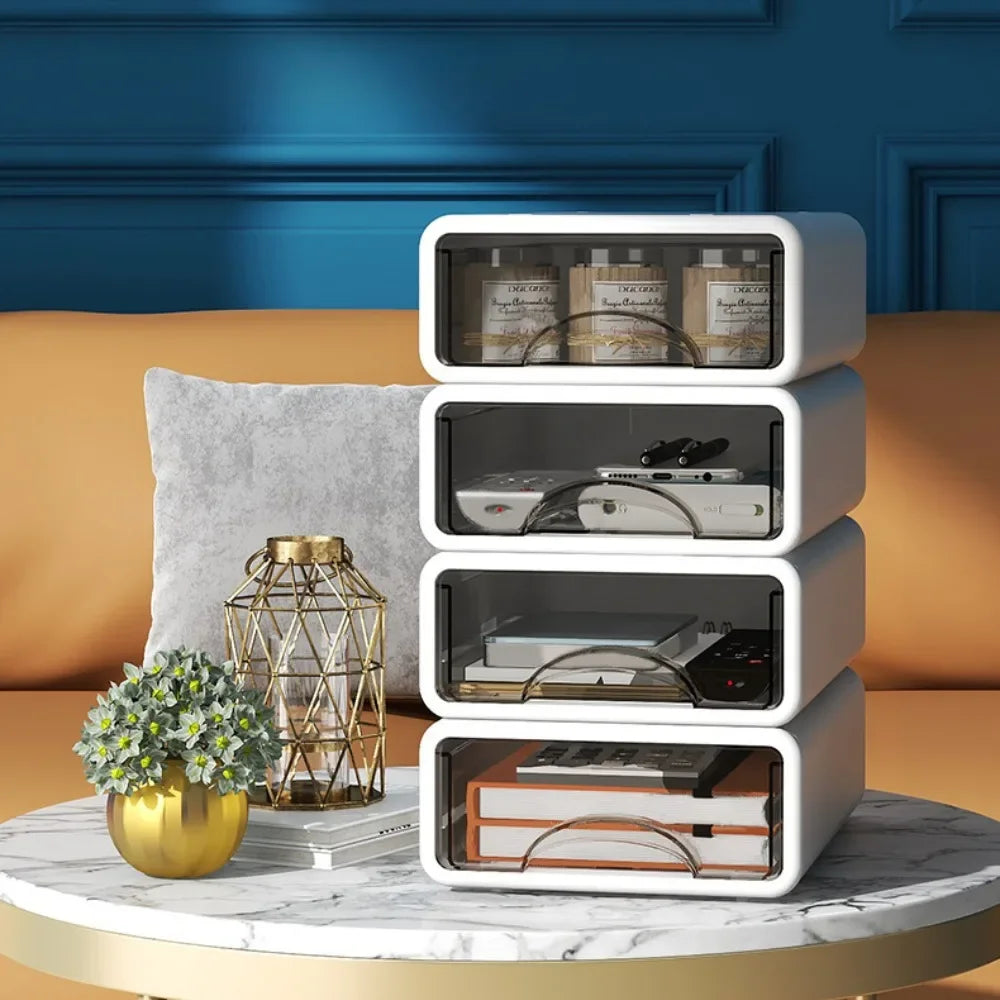 Plastic Box Desktop Organizer Drawer Makeup Storage