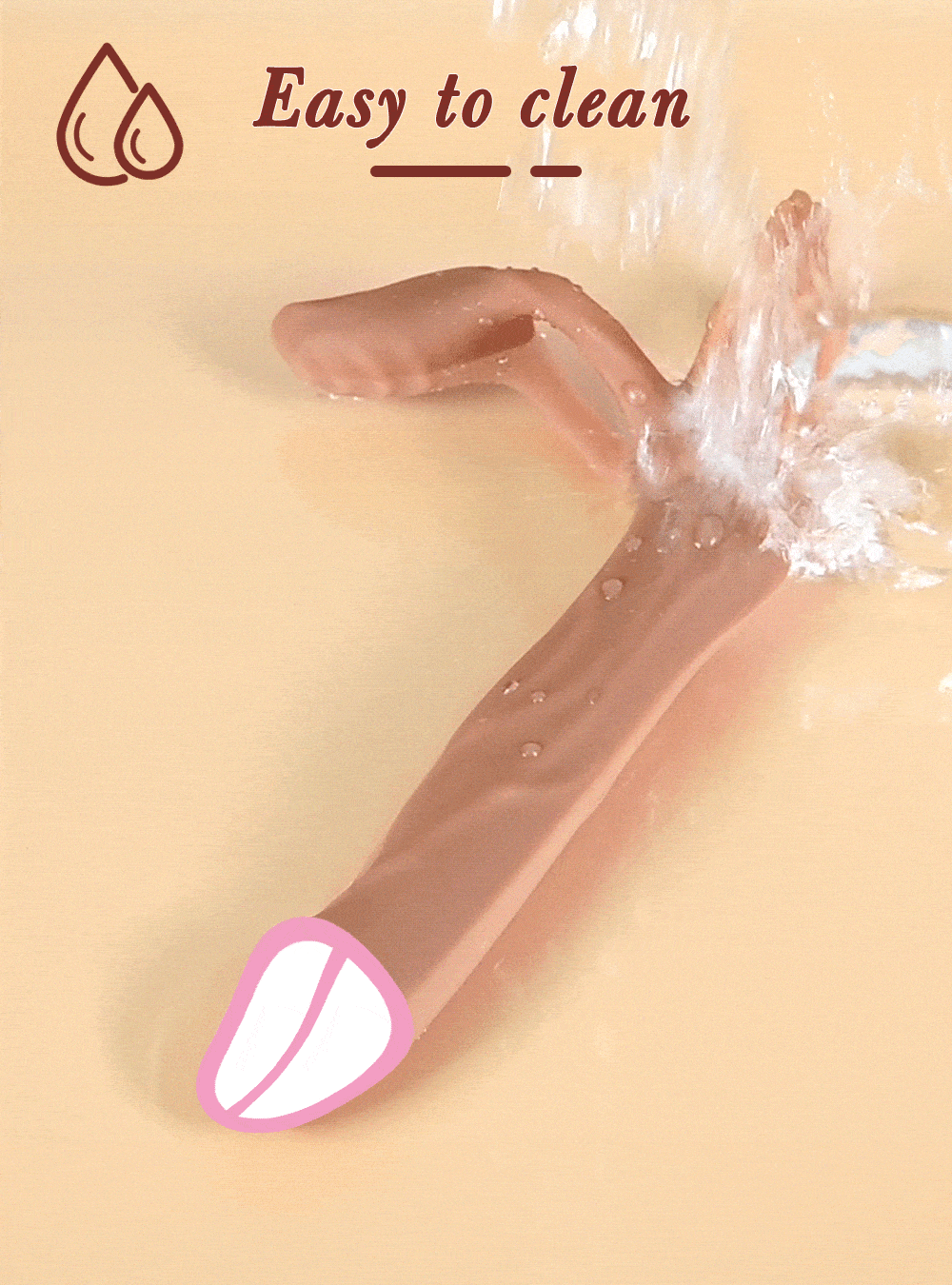 Double Penetration Dildo for Men Vibrating Cock Ring