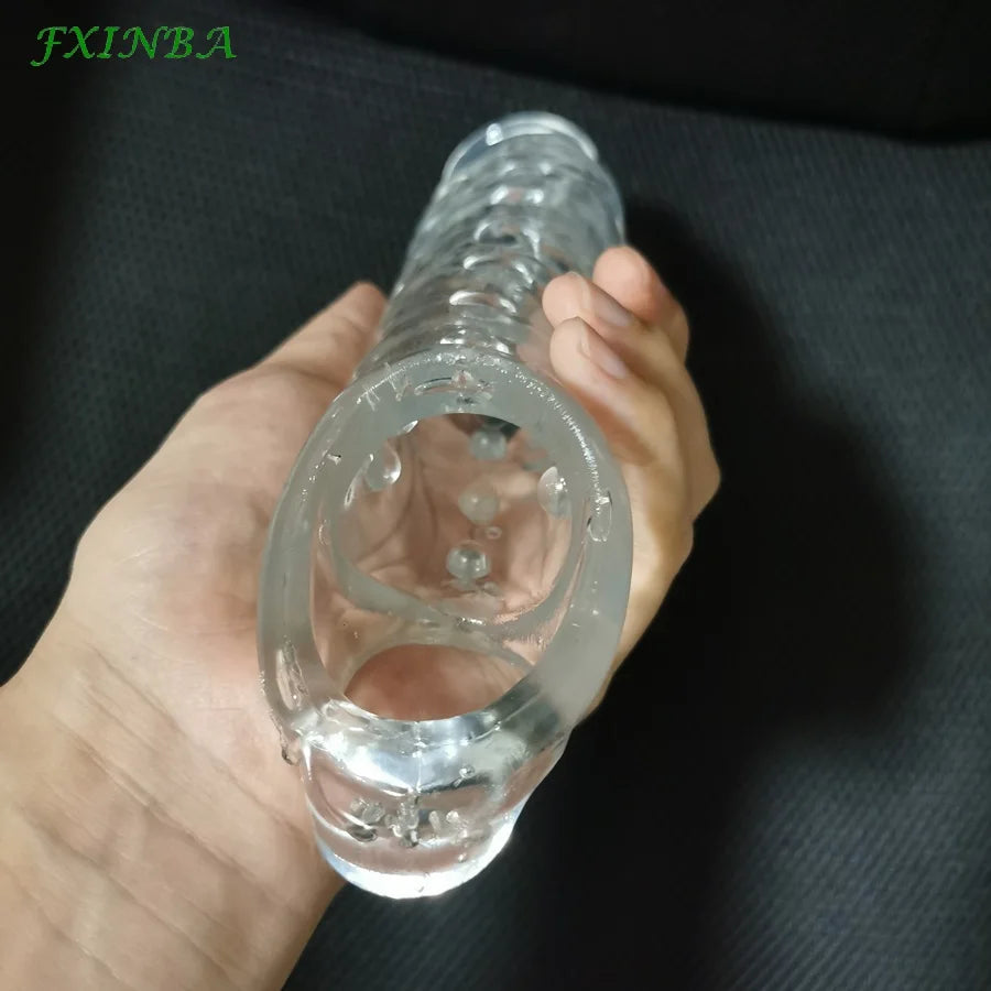 Realistic Penis Sleeve Extender huge Male Cock