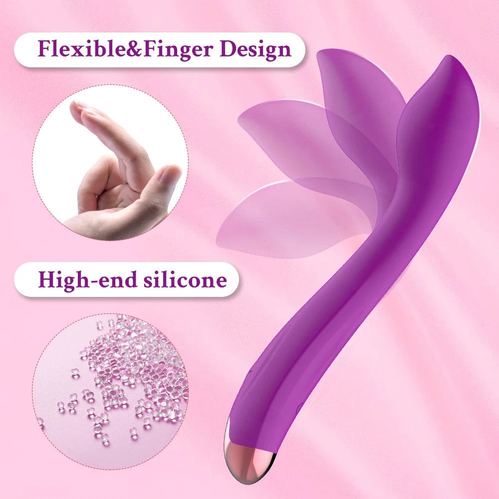 Finger Dildo Vibrator for Women 10 Powerful Vibration