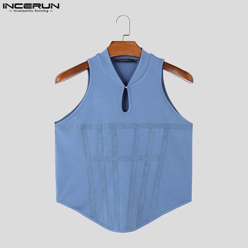 INCERUN Men's Tank Top - Casual Solid