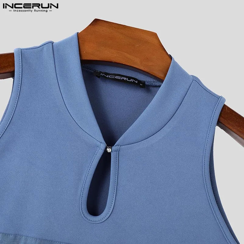 INCERUN Men's Tank Top - Casual Solid