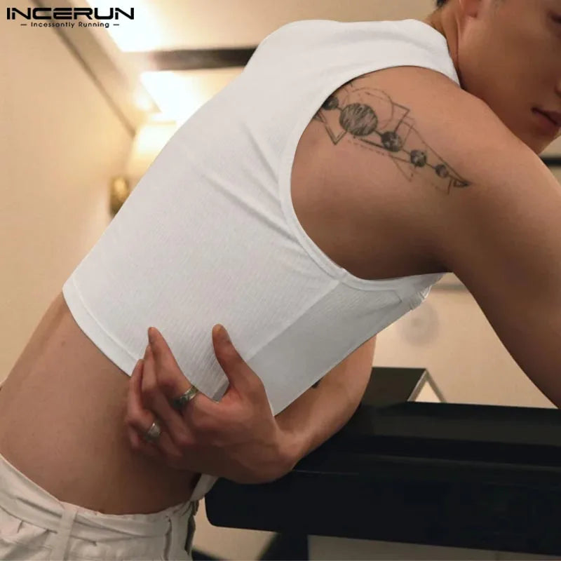 INCERUN Men's Tank Top - Casual Solid