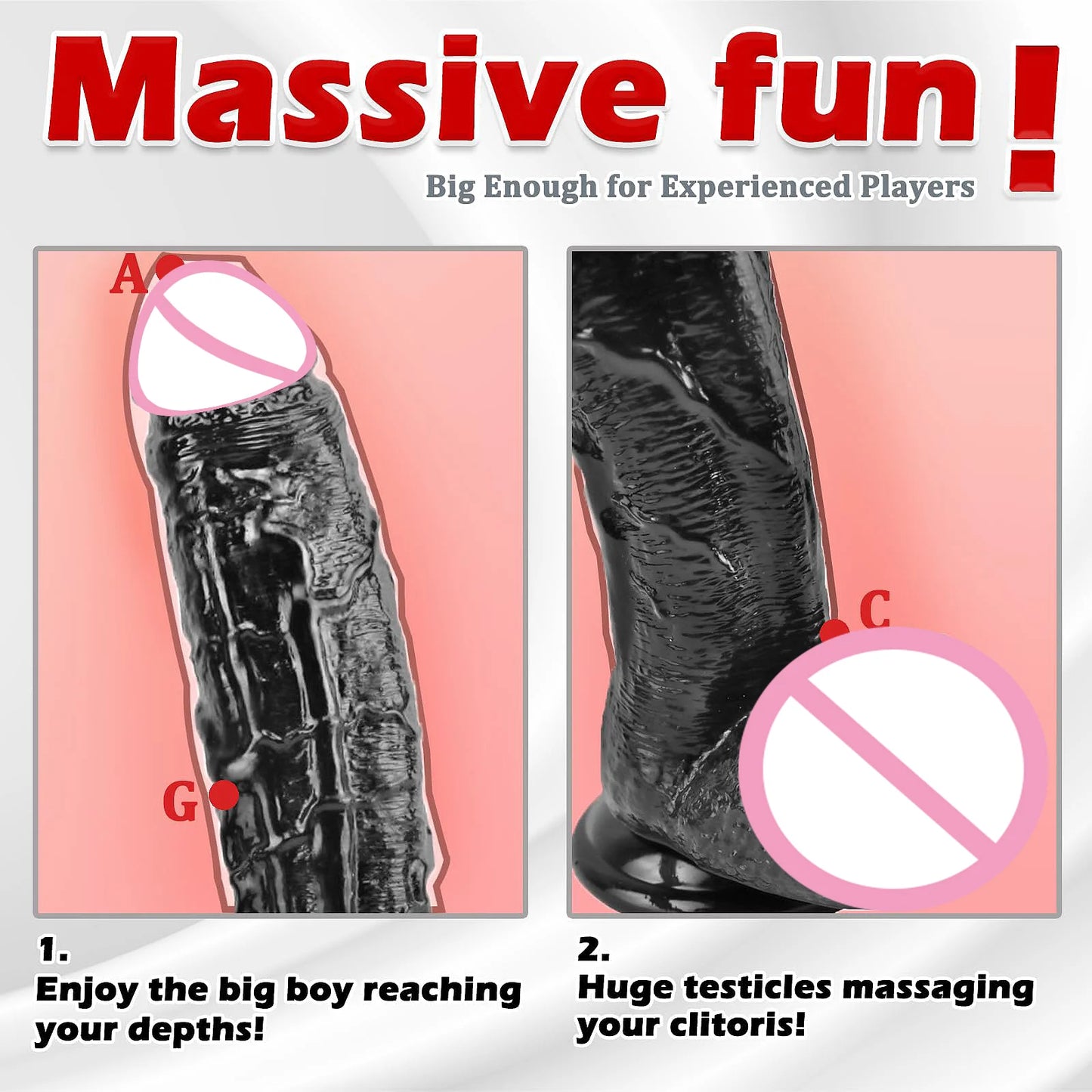 Realistic G-Spot Dildo with Suction Cup Long Penis