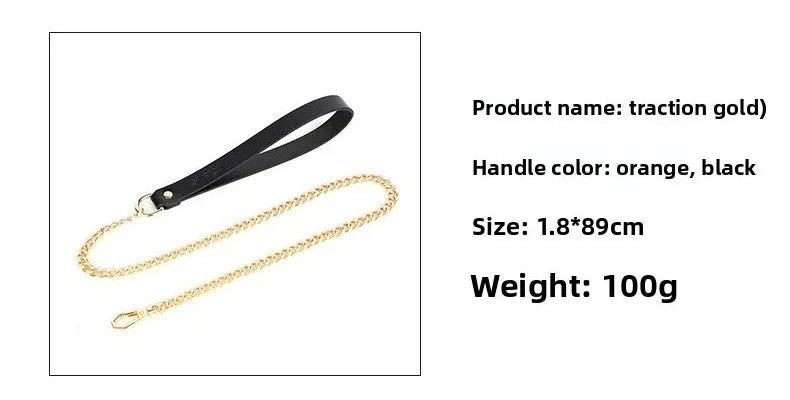 Adult Games Genuine Leather Series Slave Bed Neck Restraint Belt Strap