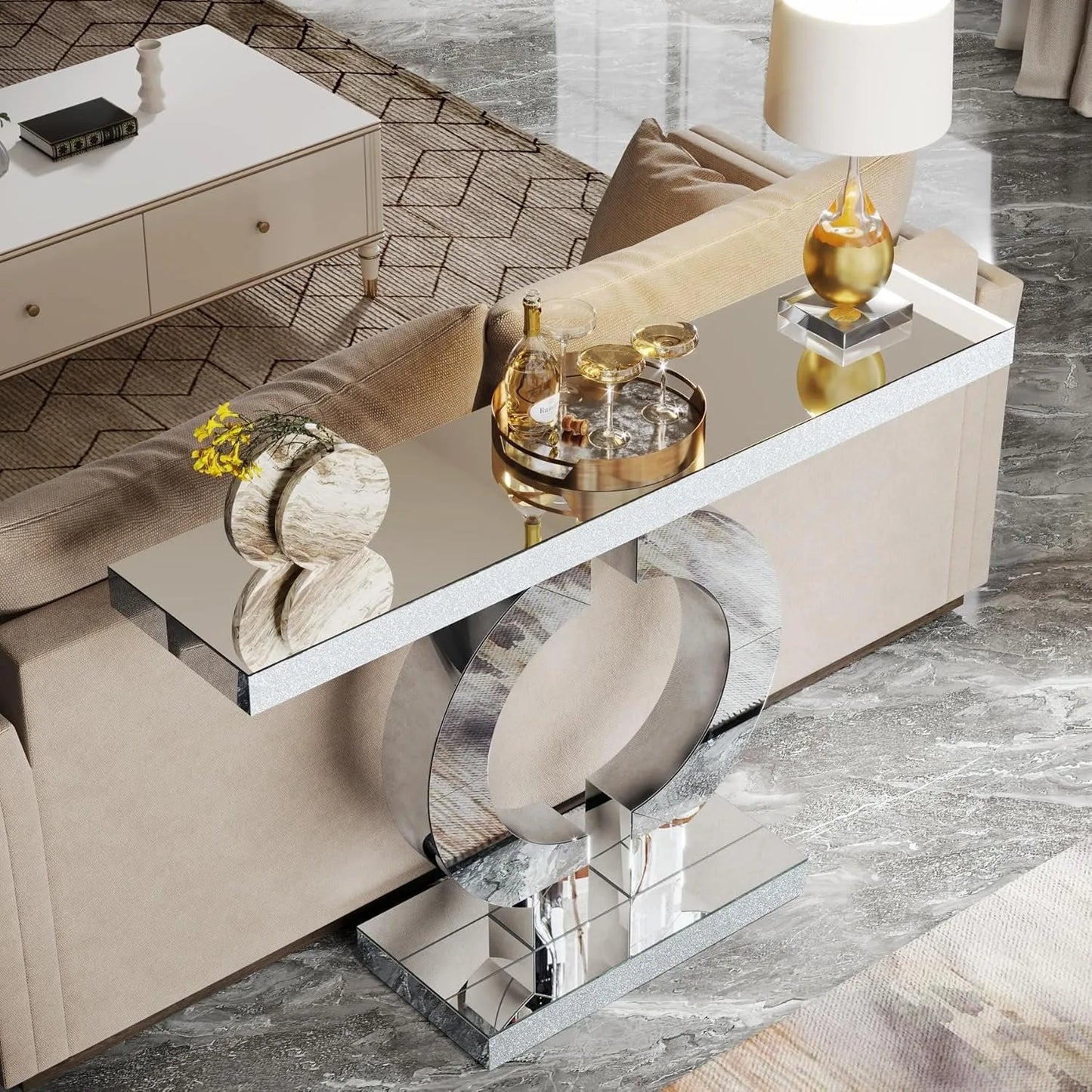 LITTLE TREE Mirrored Console Table
