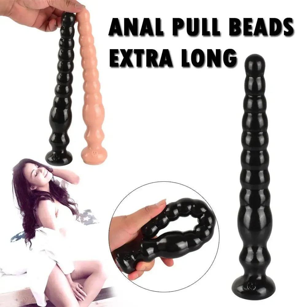 Long Anal Plug With Suction Cup Butt Plug Large Dildo Anus Backyard Masturbation