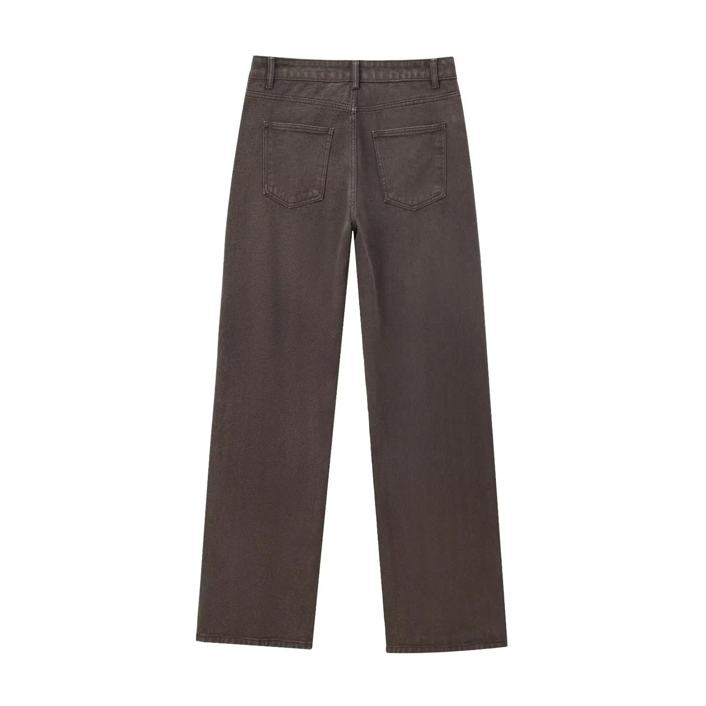Tangada Women's Straight Denim Jeans - Mid Waist