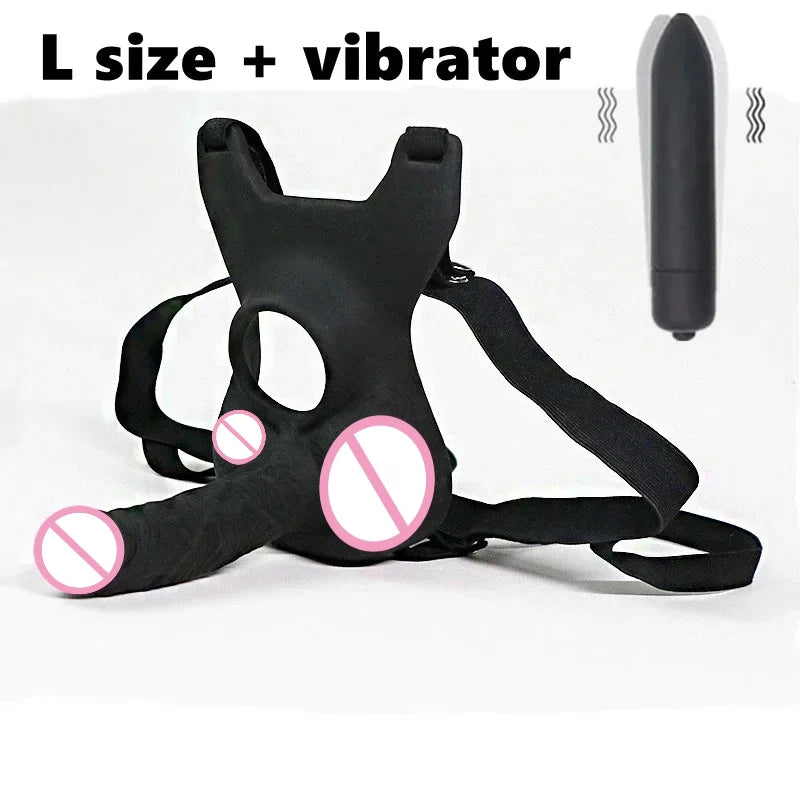 Wearable Vibrators Double-Headed Dildo Anal Plug Butt Plug Vibrator