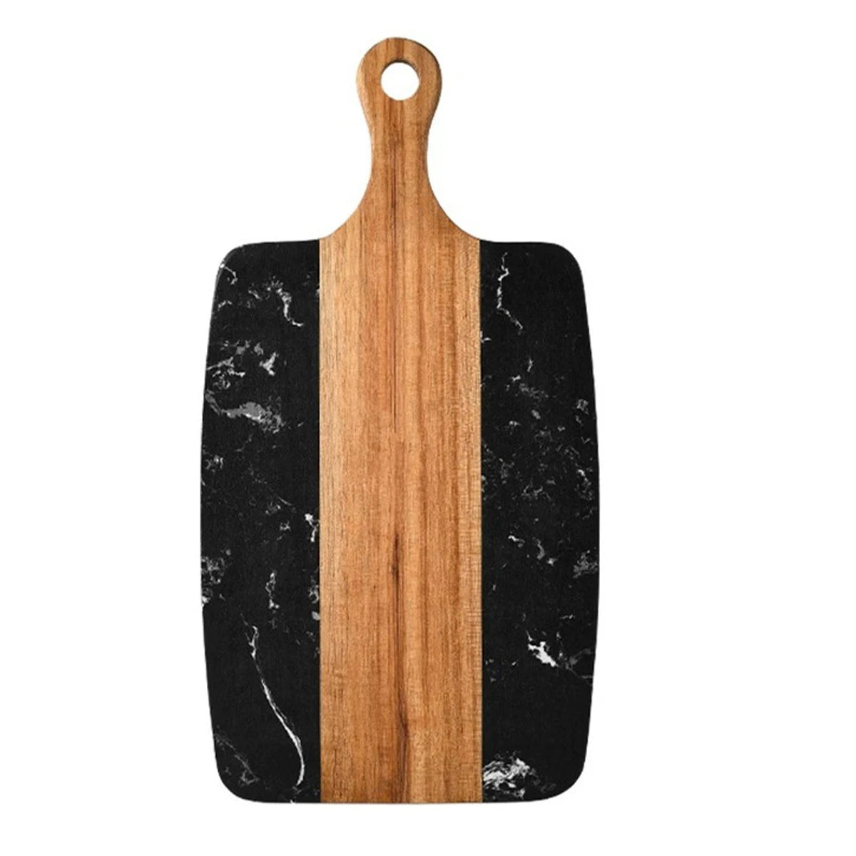 Elegant Wooden and Marble Cutting Board, Stylish and Durable Cutting Board, Perfect for Slicing and Serving Cheese or Meats