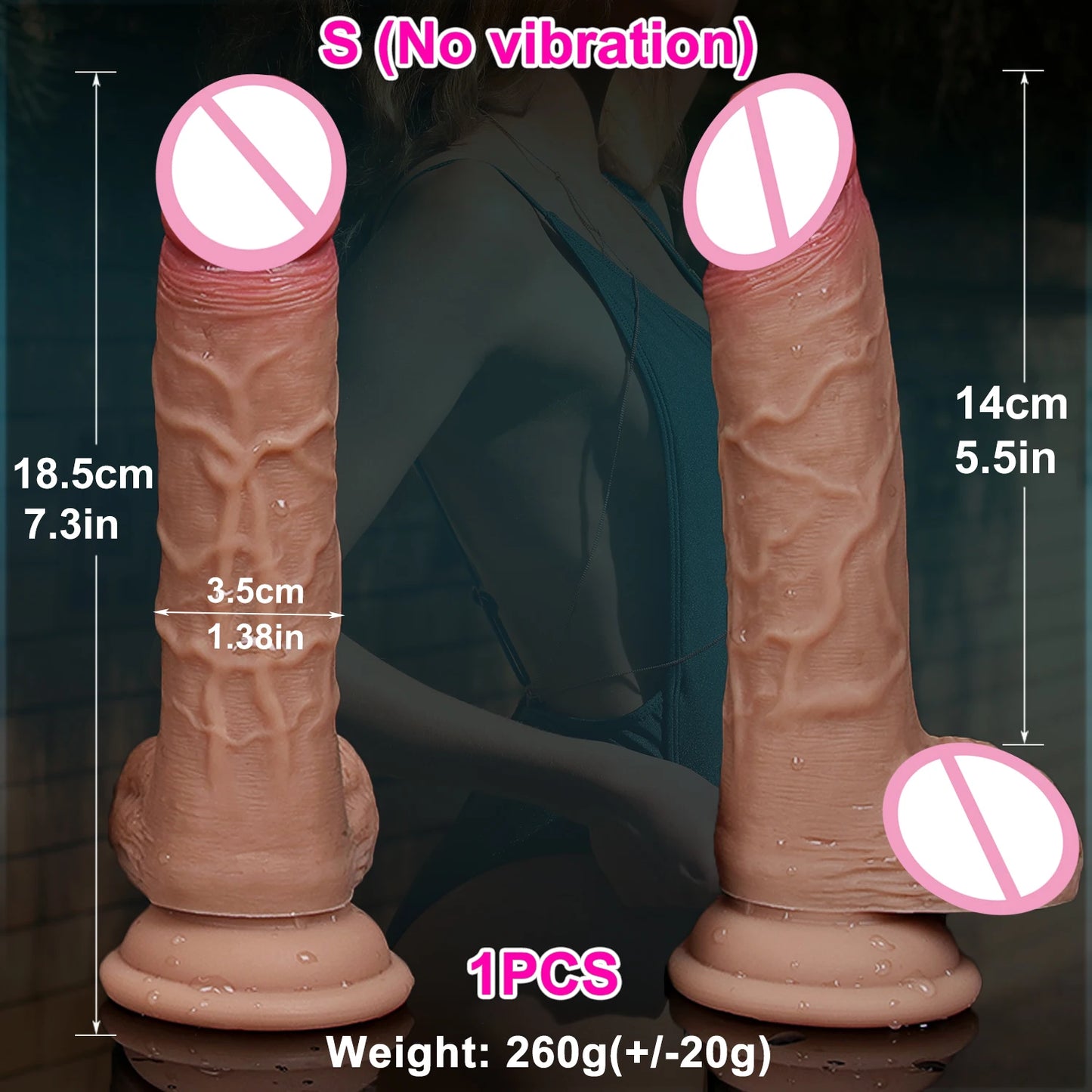 Realistic Silicone Strap-On with Suction Cup