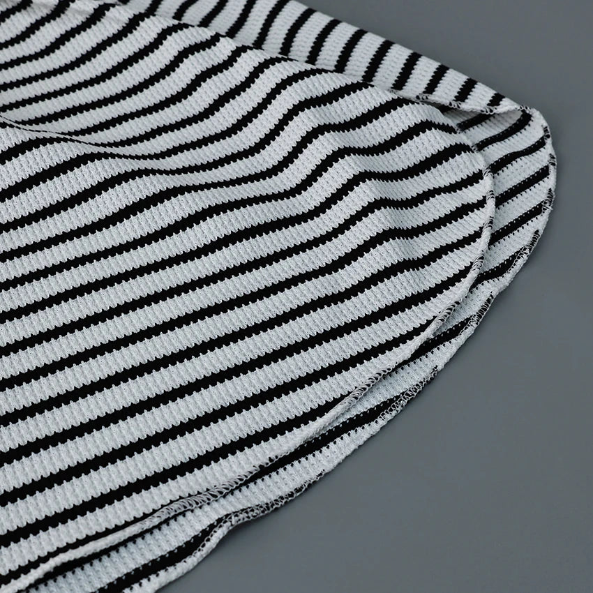 Linad Striped V-Neck Set