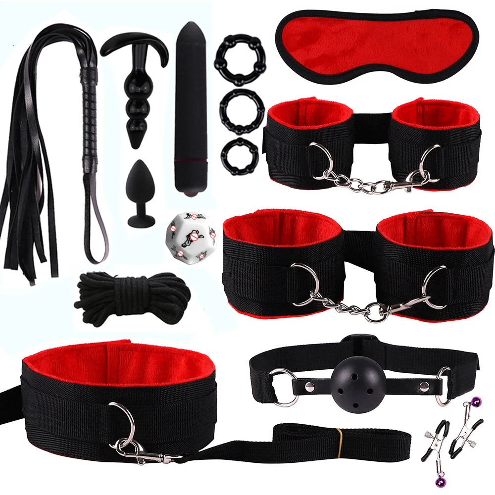 Exotic Bed Bondage Set BDSM Kits Exotic Sex Toys For Adults Games