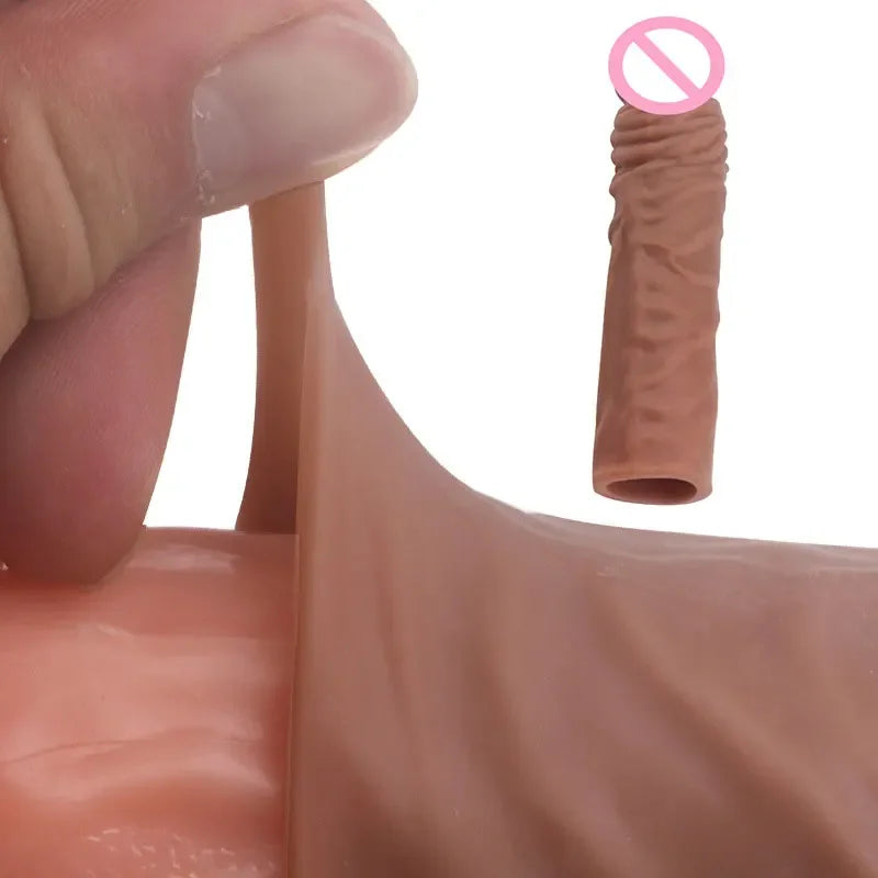 Lovers Penis Extension Ring Sleeve Reusable Penis