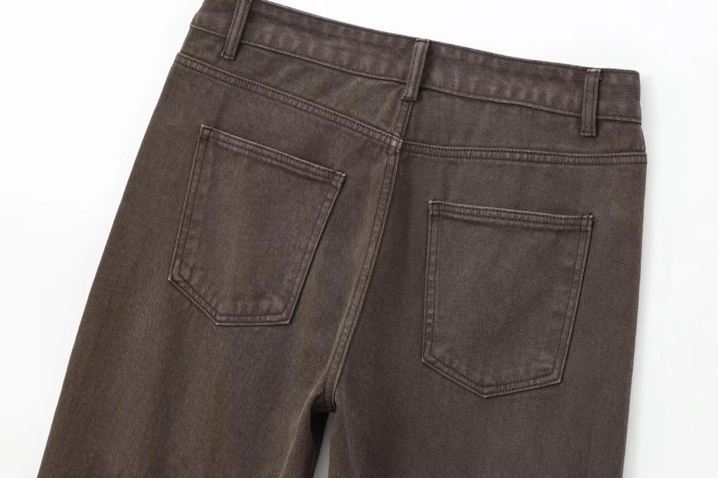 Tangada Women's Straight Denim Jeans - Mid Waist