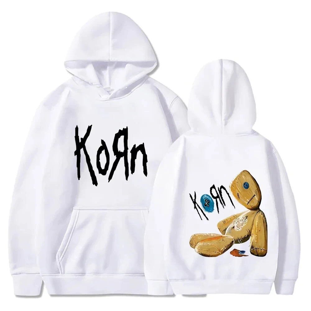 Men's Casual Print Hoodie - Fleece Lined O-Neck Pullover
