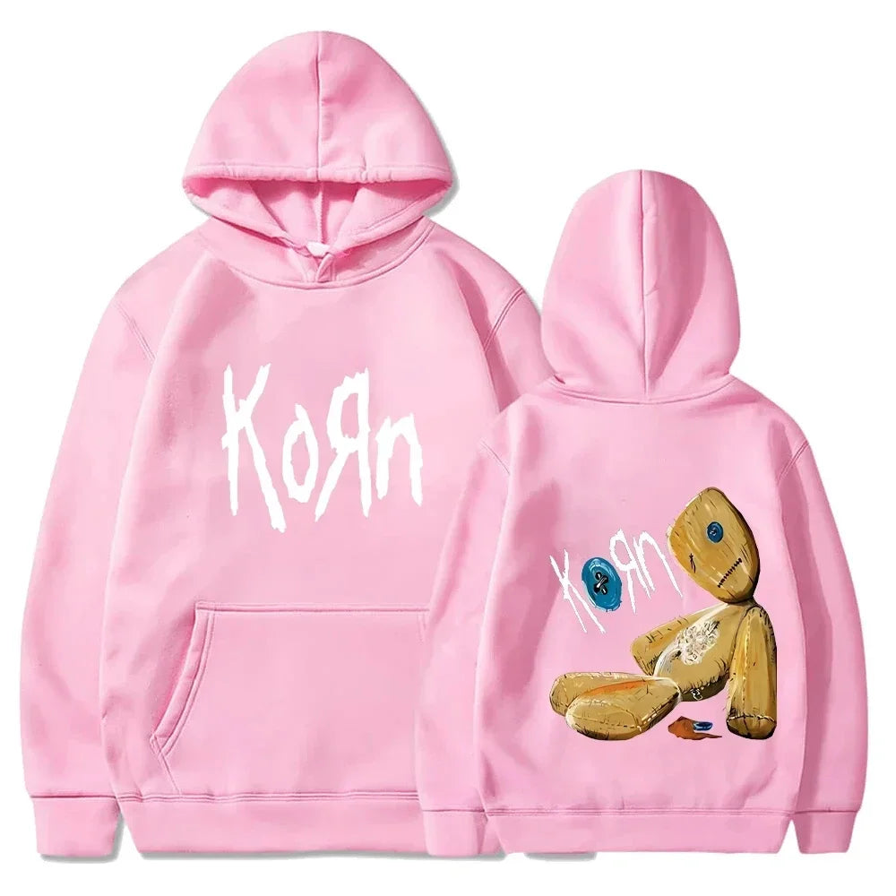 Men's Casual Print Hoodie - Fleece Lined O-Neck Pullover
