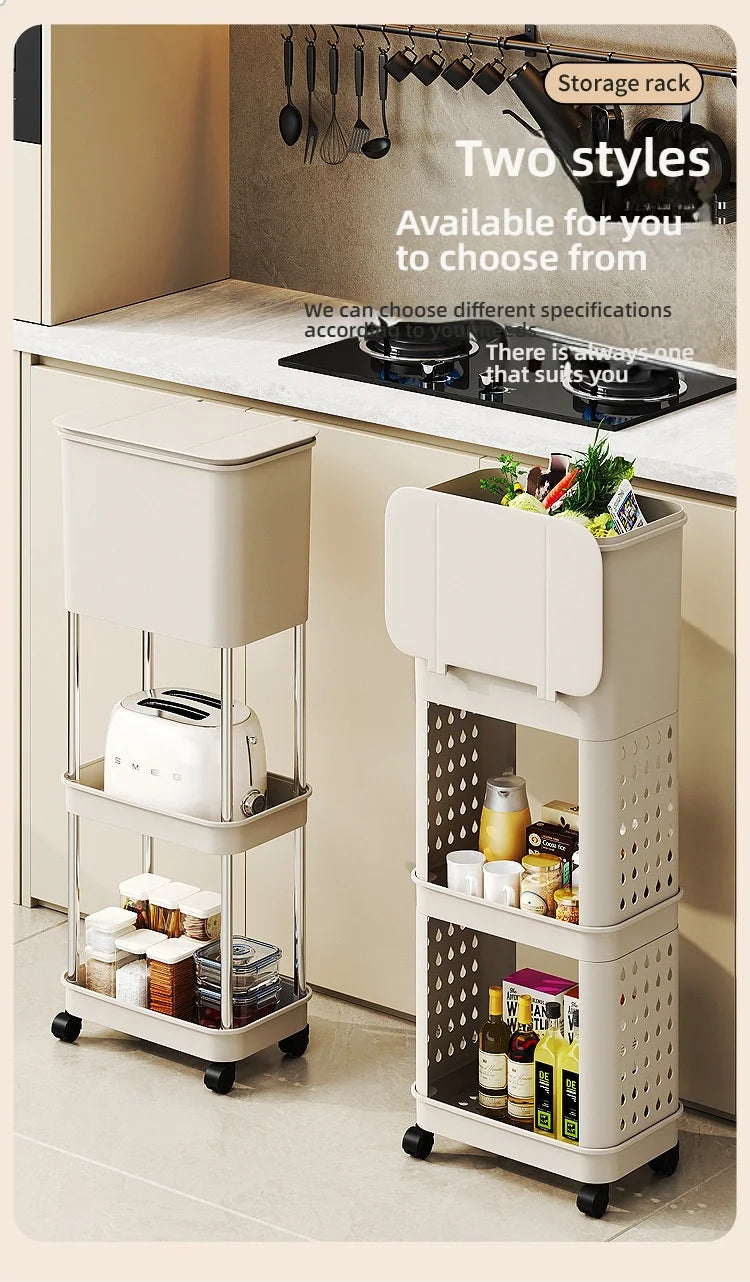 3 Layers Durability Plastic Waste Container with Modern Look