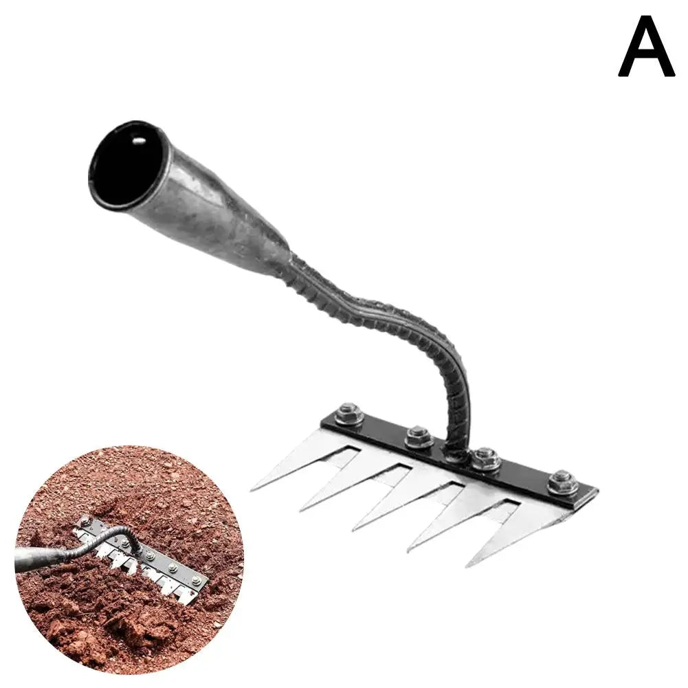 KITPIPI Carbon Steel Garden Rake