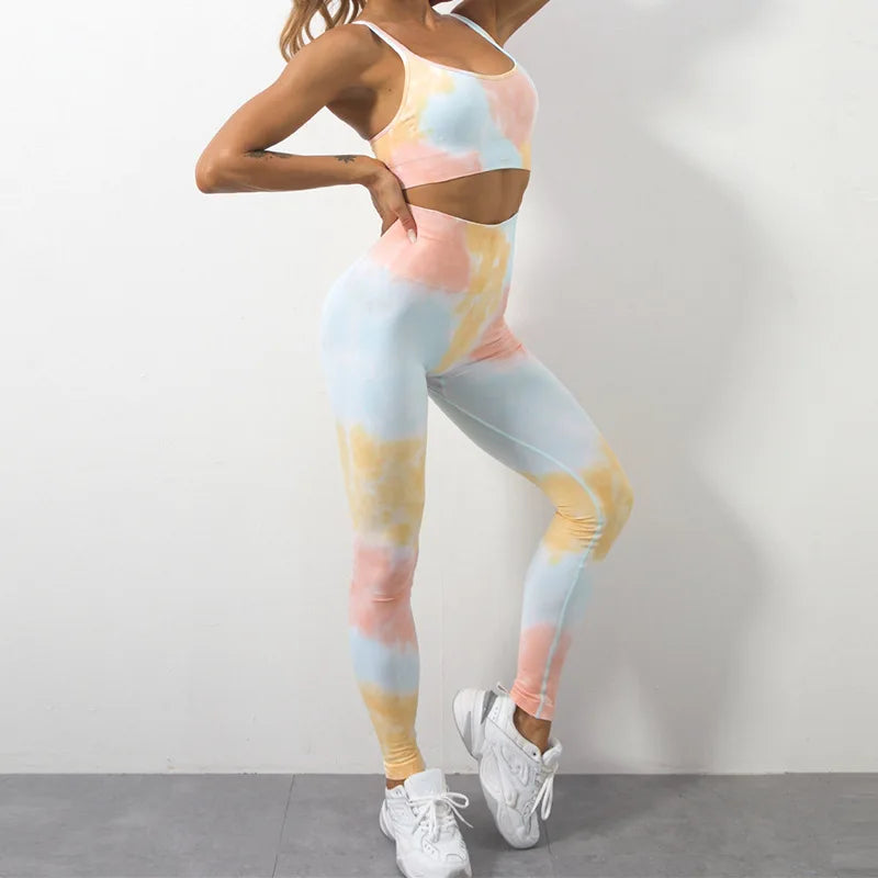 Mrs win Tie Dye Yoga Pants High Waist Leggings