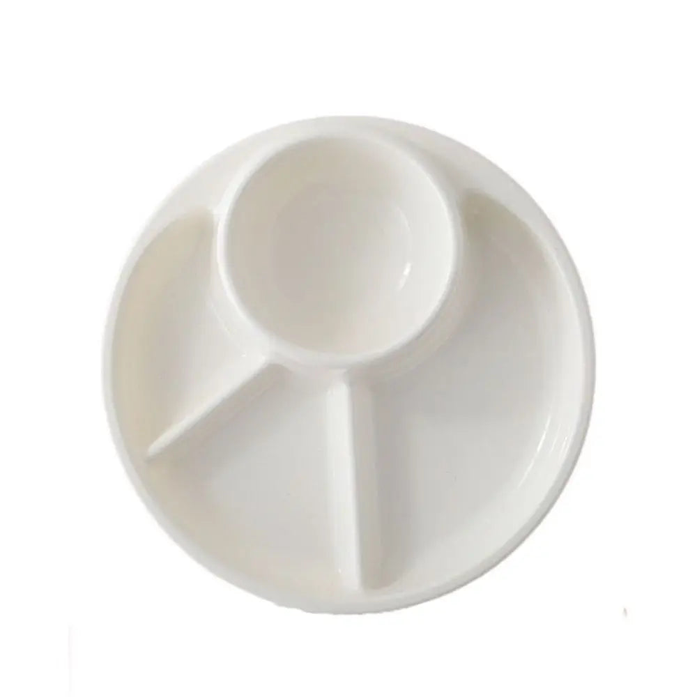 Round Dinner Divided Plates 4 Grids