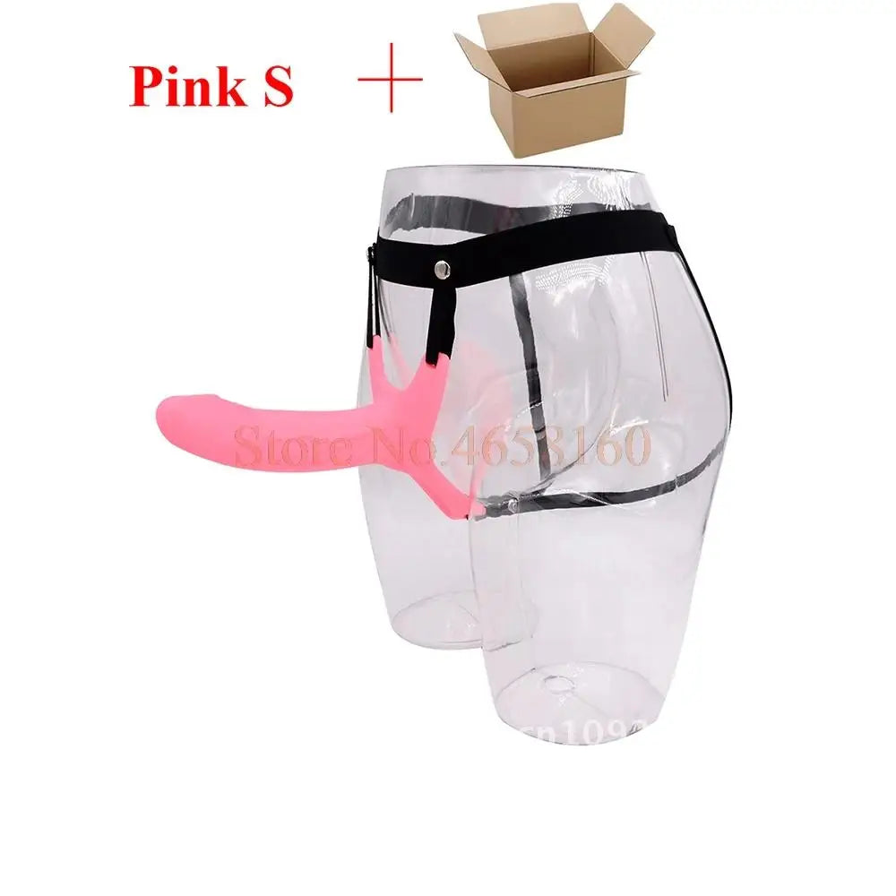 Full Silicone Strappy Hollow Penis Extender Strapon Dildo