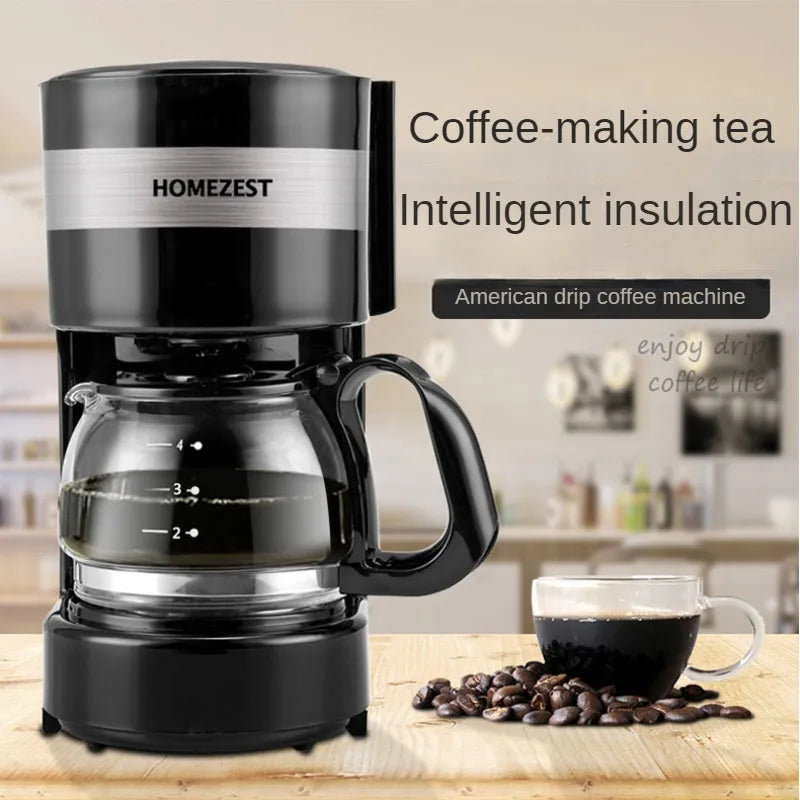 Household Small American Drip Coffee Maker Fully Automatic Tea Maker Portable