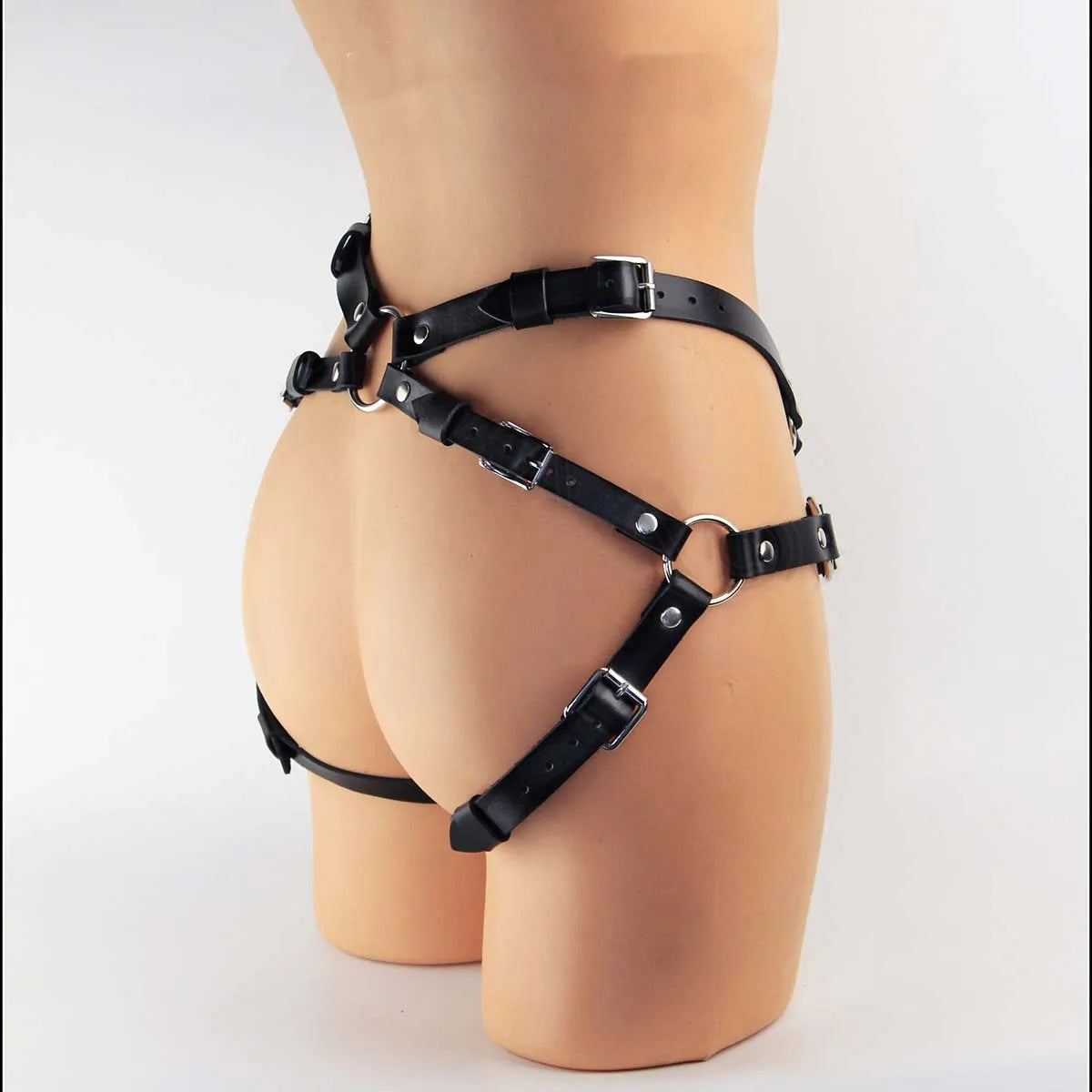 Women Sexy Leg Harness Garter Belt Leather Lingerie