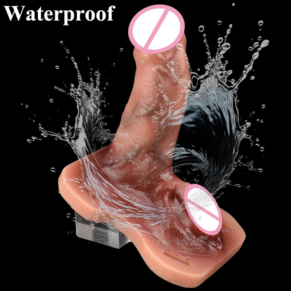 Vibrating Sexy Grinder Real Foreskin Penis Strap-on