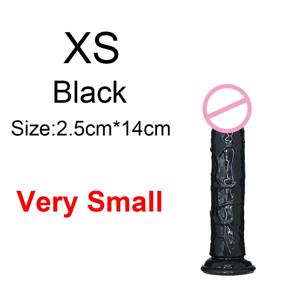 Realistic G-Spot Jelly Dildo Silicone Penis with Suction Cup