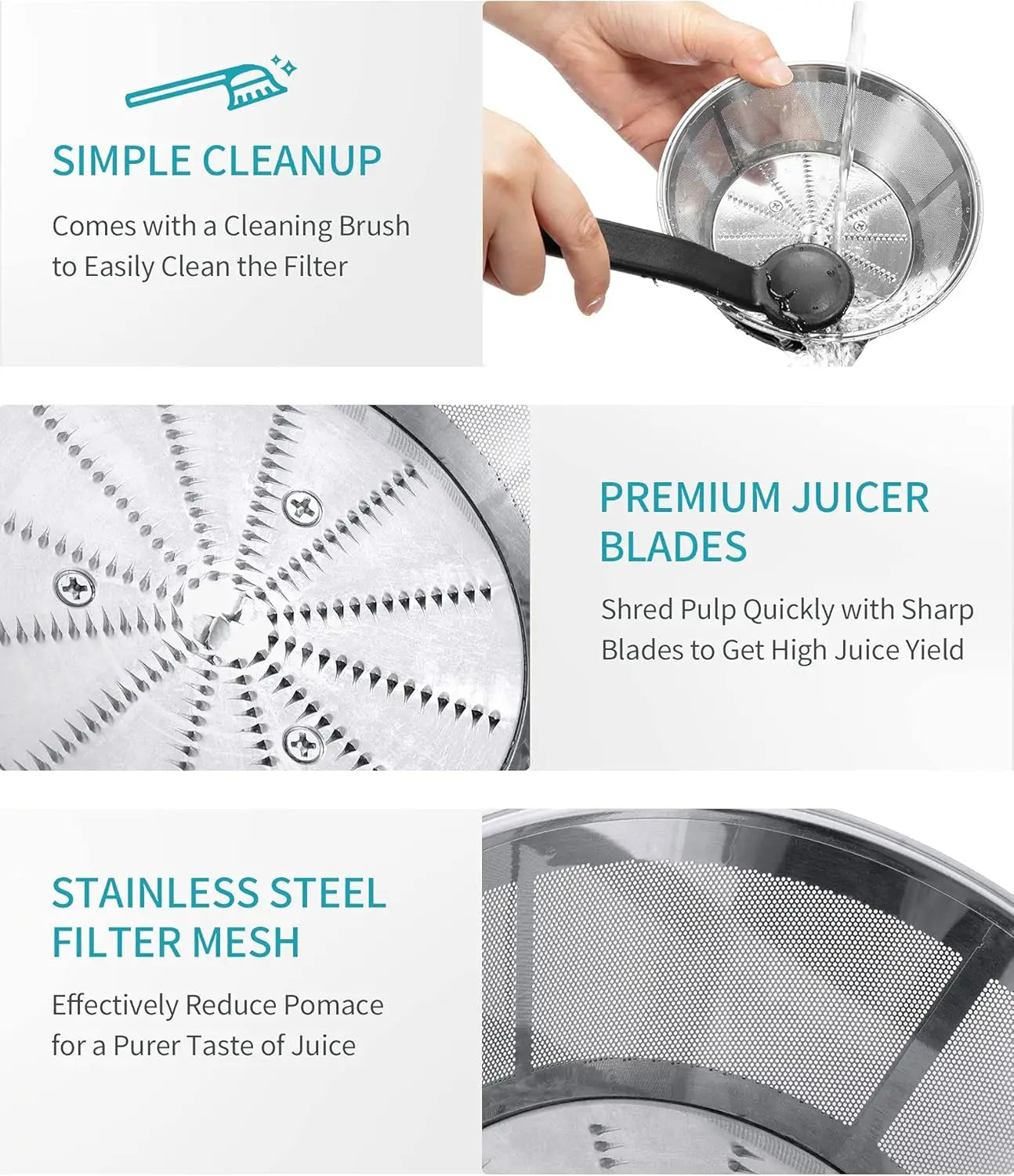 Dual Speeds Centrifugal Juice Maker for Fruits and Veggies