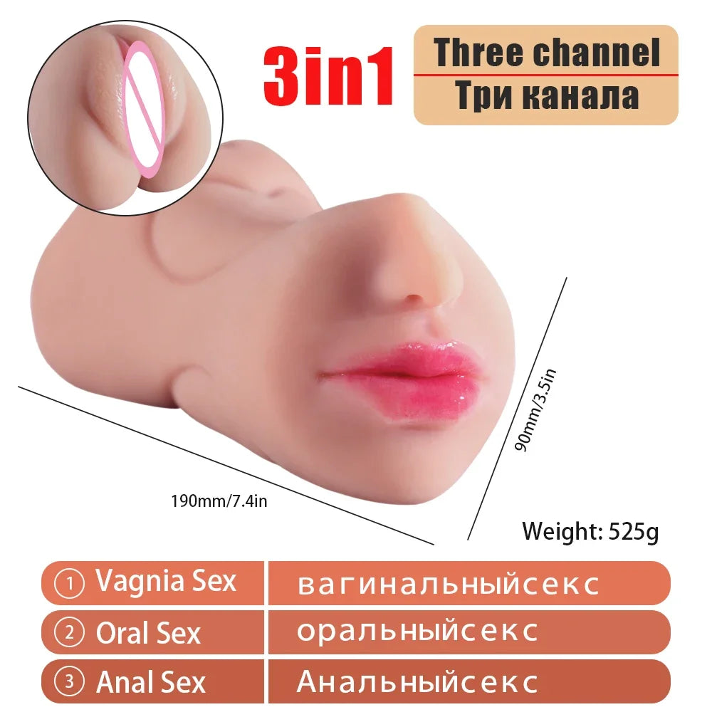 3-in-1 Male Masturbator Cup