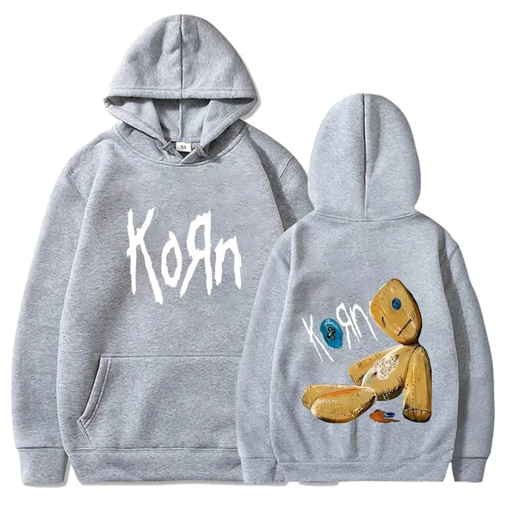 Men's Casual Print Hoodie - Fleece Lined O-Neck Pullover