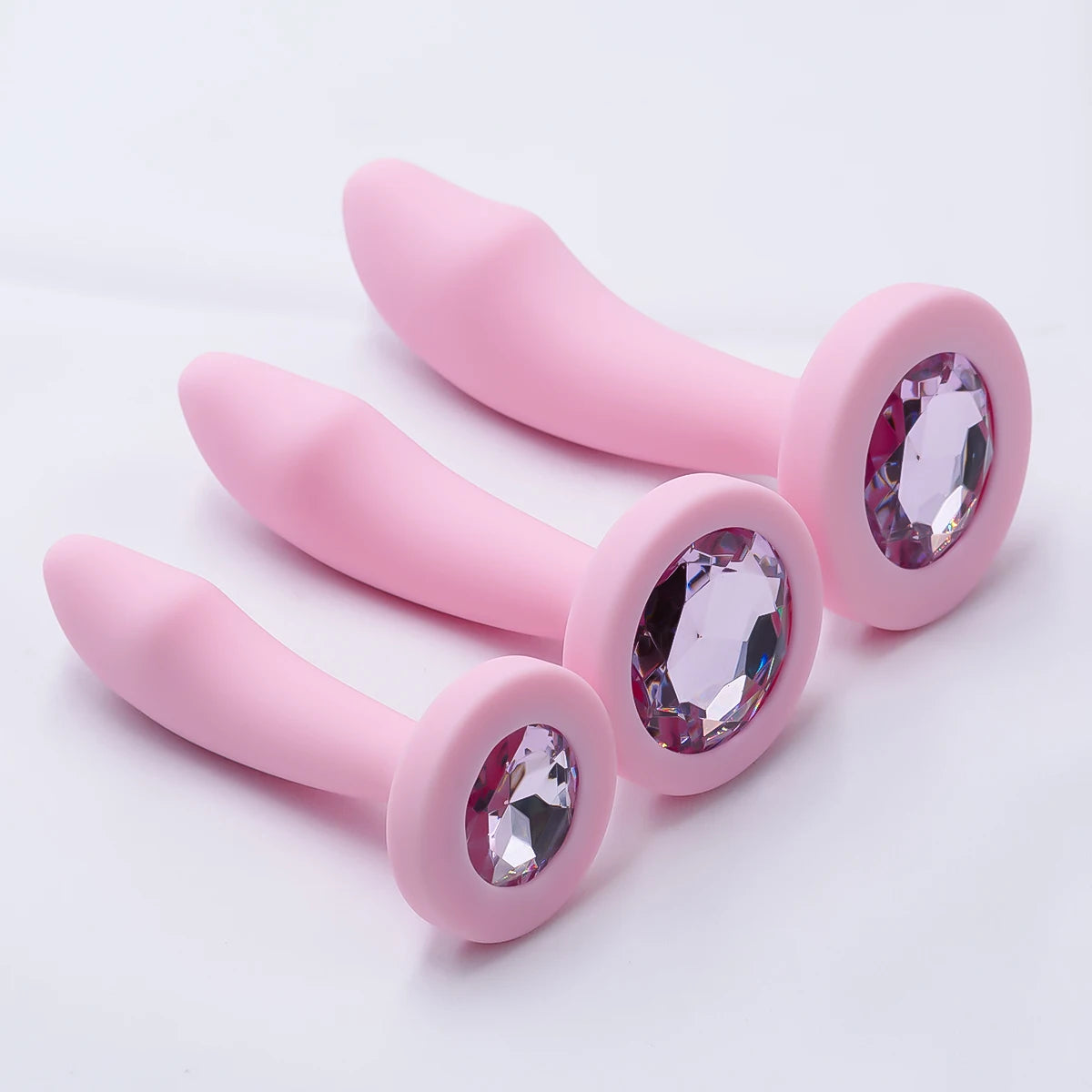 Silicone Anal Plug Gem Base Butt Plug Anal Masturbation Stimulator