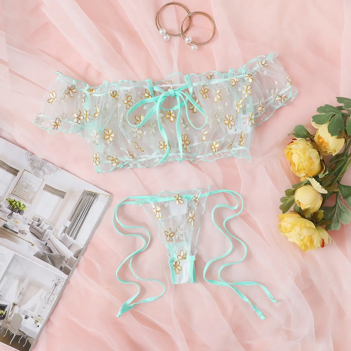 Ultra Transparent Sensual Bra And Underwear Setsv
