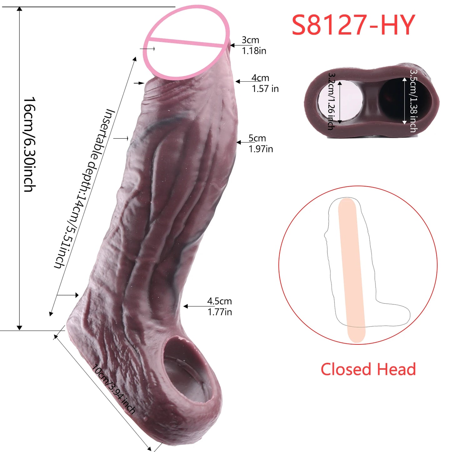 5 Styles Adult Men Penis Sleeve With Anti-drop Silicone Dick Extender