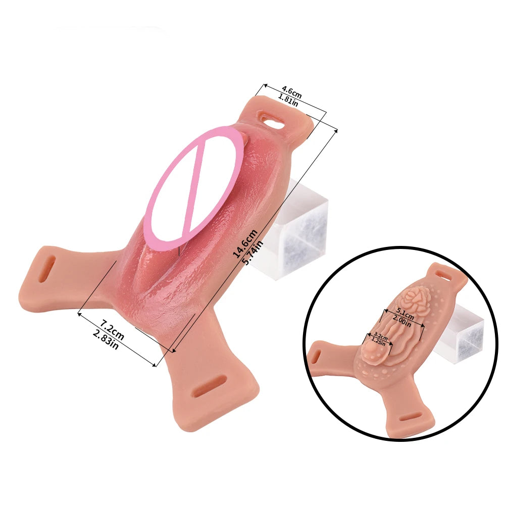 Realistic Vagina Dildos Underwear Pad Anal Clit Massage