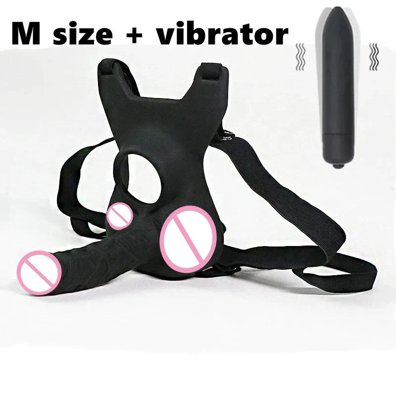 Wearable Vibrators Double-Headed Dildo Anal Plug Butt Plug Vibrator