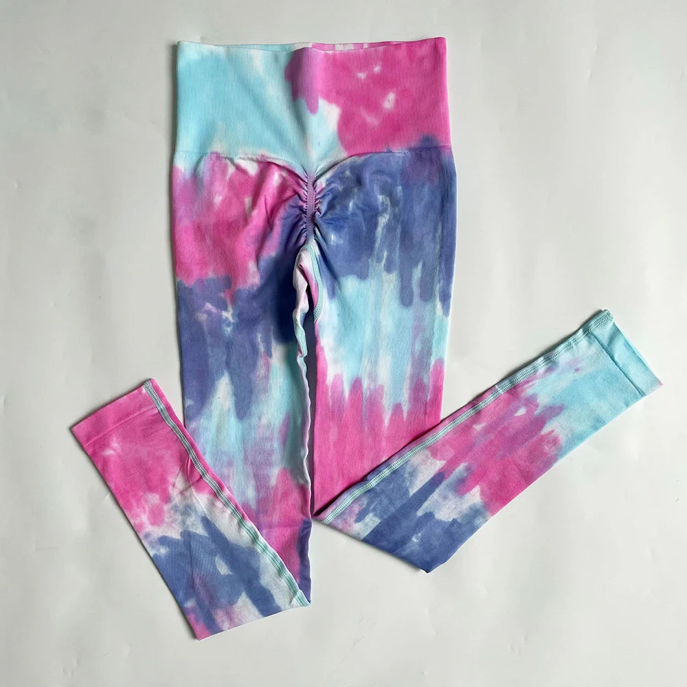 Mrs win Tie Dye Yoga Pants High Waist Leggings