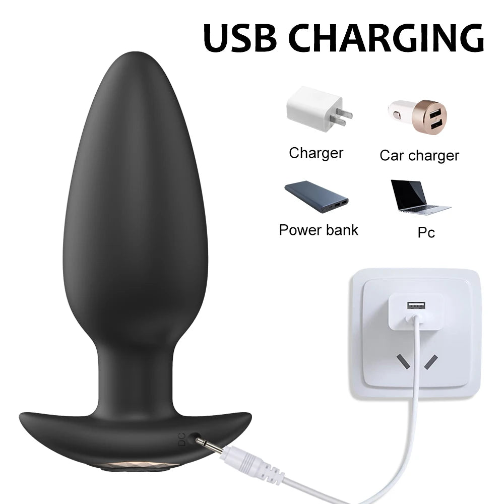 Wireless Remote Control Vibrating Anal Butt Plug Prostate Massager Sex Toys