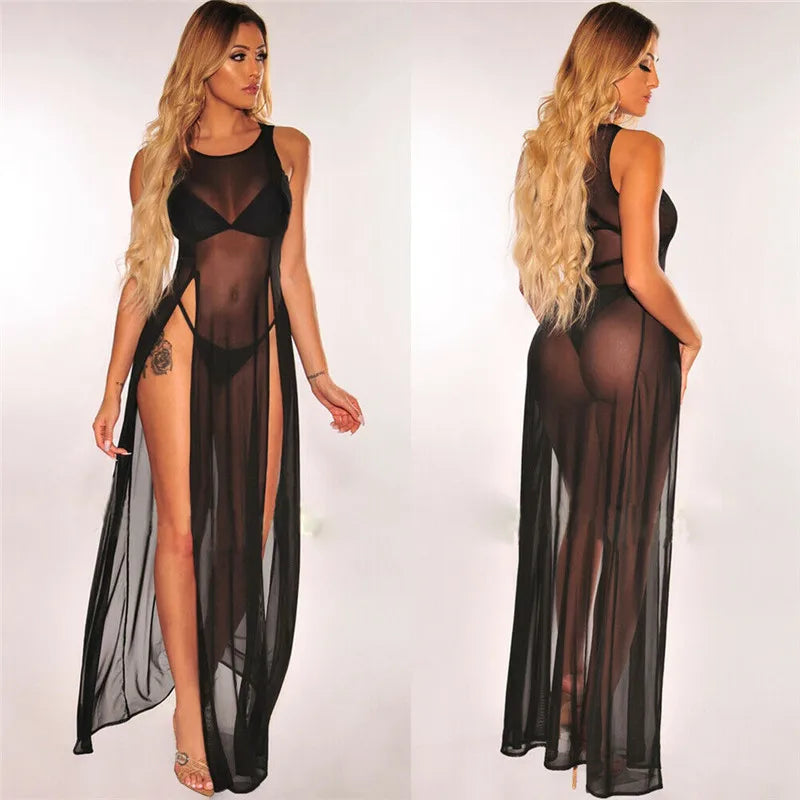 Women's Summer Beach Dress - Sleeveless Chiffon