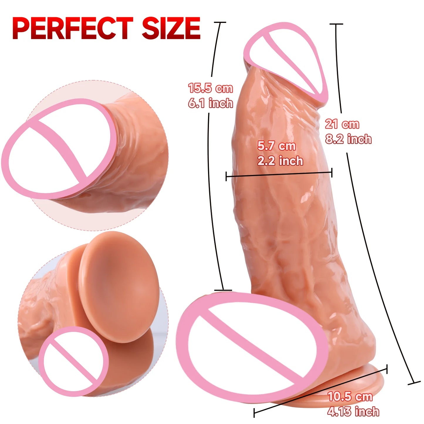 Realistic G-Spot Dildo with Suction Cup Long Penis