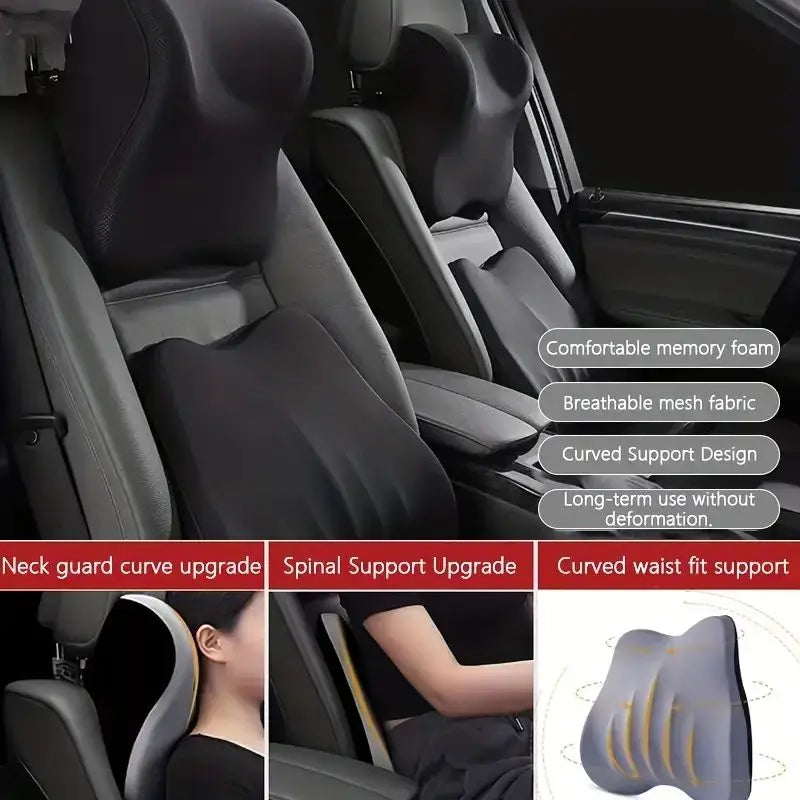 Car Neck Pillow Support High End Car Grey Pillow